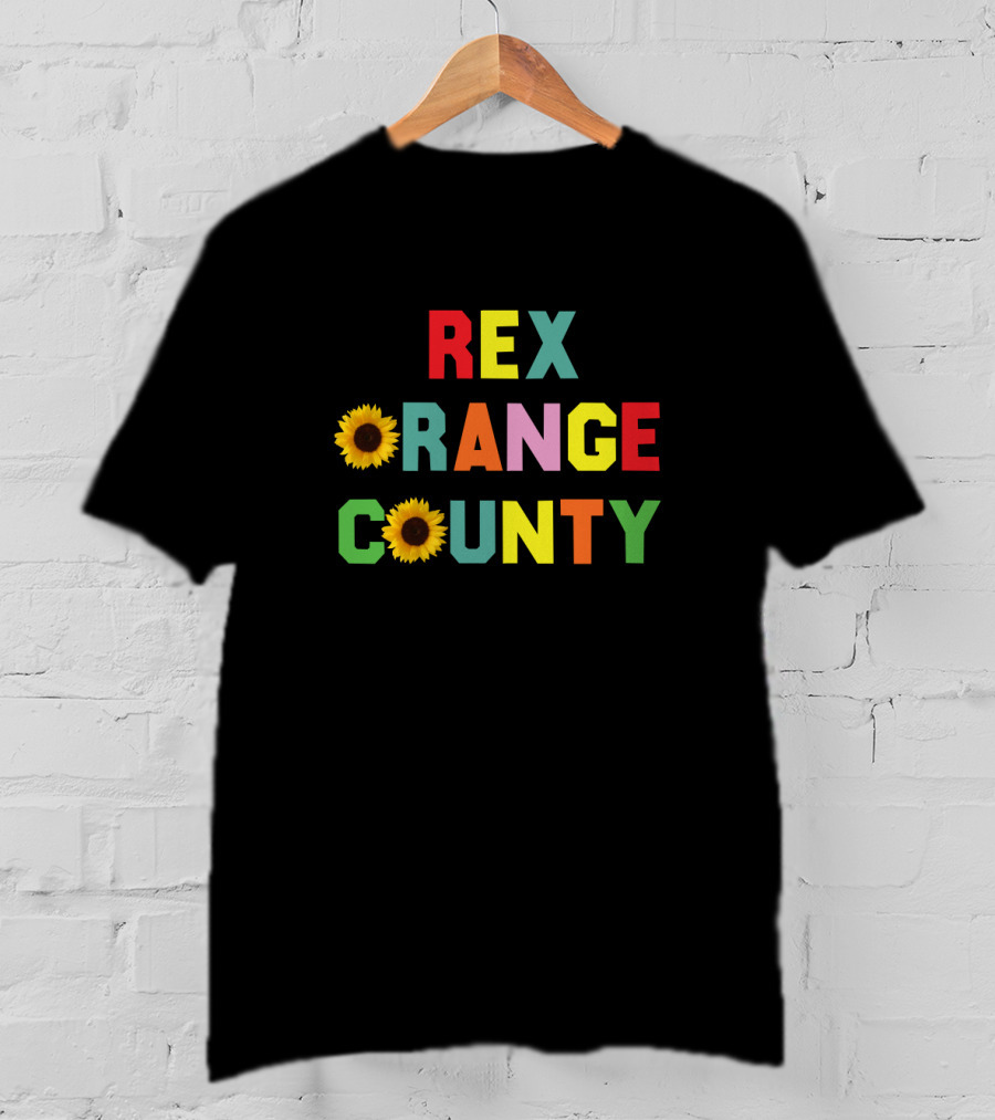 REX ORANGE COUNTY Sunflower Block Letters T-Shirt