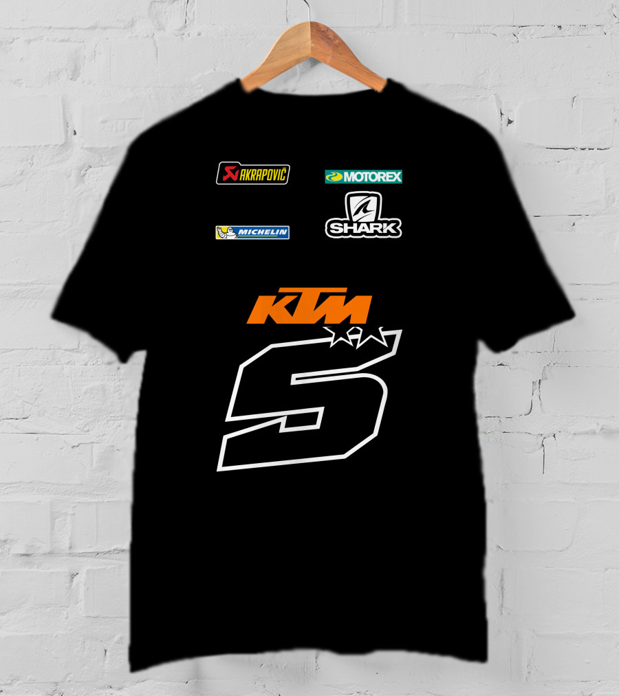 Johann Zarco KTM 5 Akrapovic Motorex Shark Michelin T-Shirt