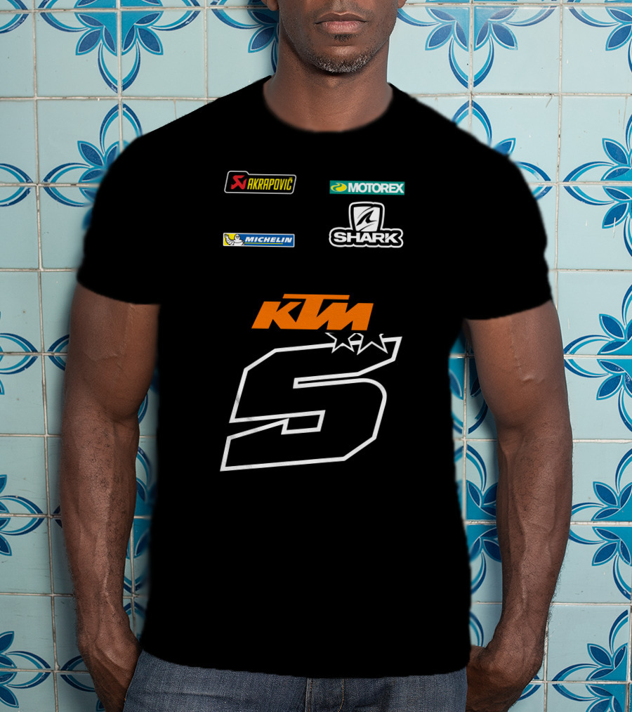 Johann Zarco KTM 5 Akrapovic Motorex Shark Michelin T-Shirt