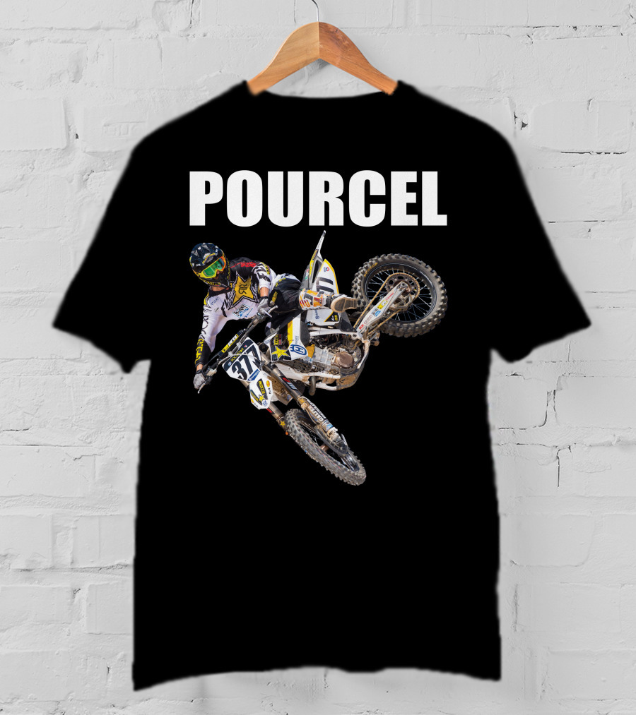 POURCEL Rockstar Husqvarna Motocross Racer 377 T-Shirt