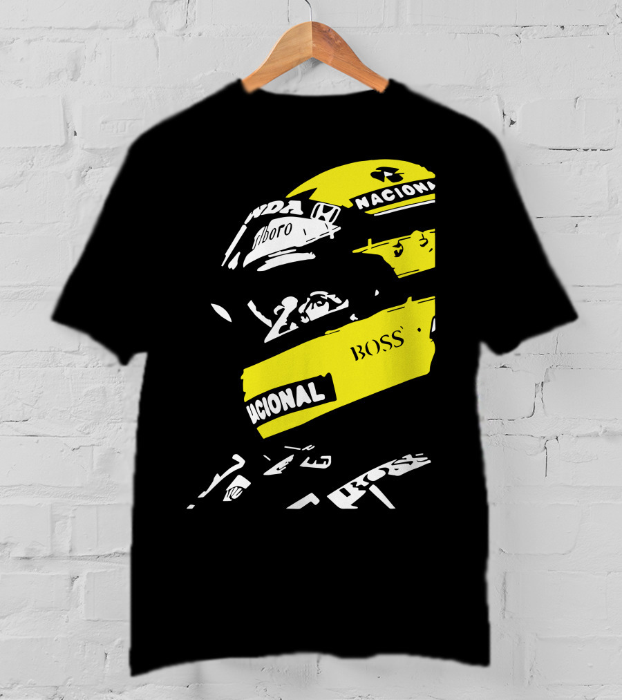 AYRTON SENNA F1 Helmet Nacional Boss Honda T-Shirt