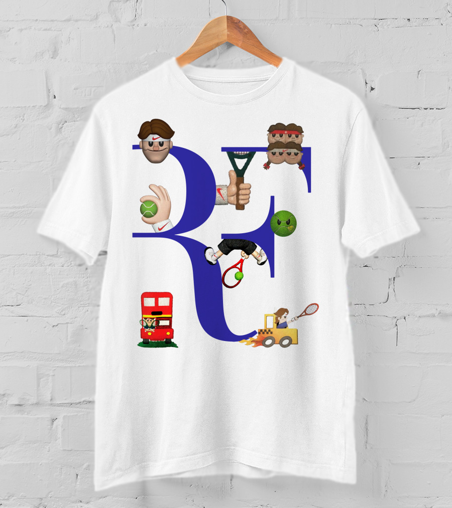 Roger Federer Emoji RF Tennis Icons T-Shirt