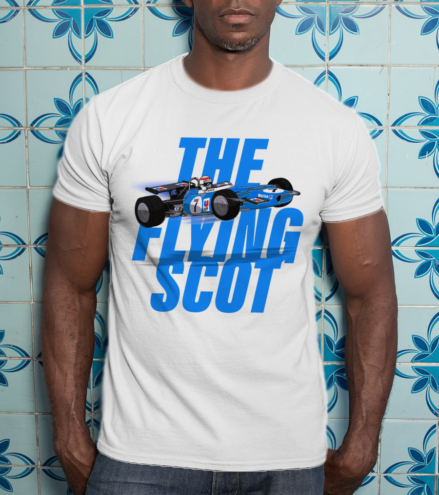The Flying Scot Jackie Stewart Racing Legend Formula One Car T-Shirt
