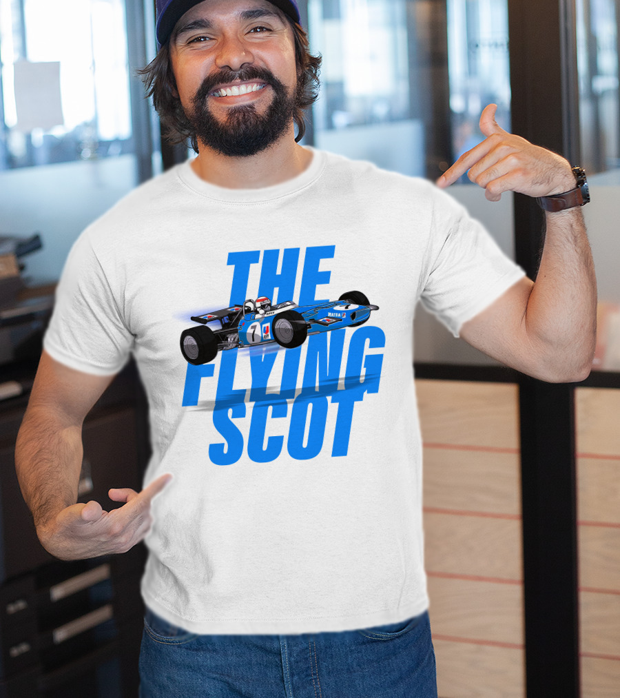 The Flying Scot Jackie Stewart Racing Legend Formula One Car T-Shirt