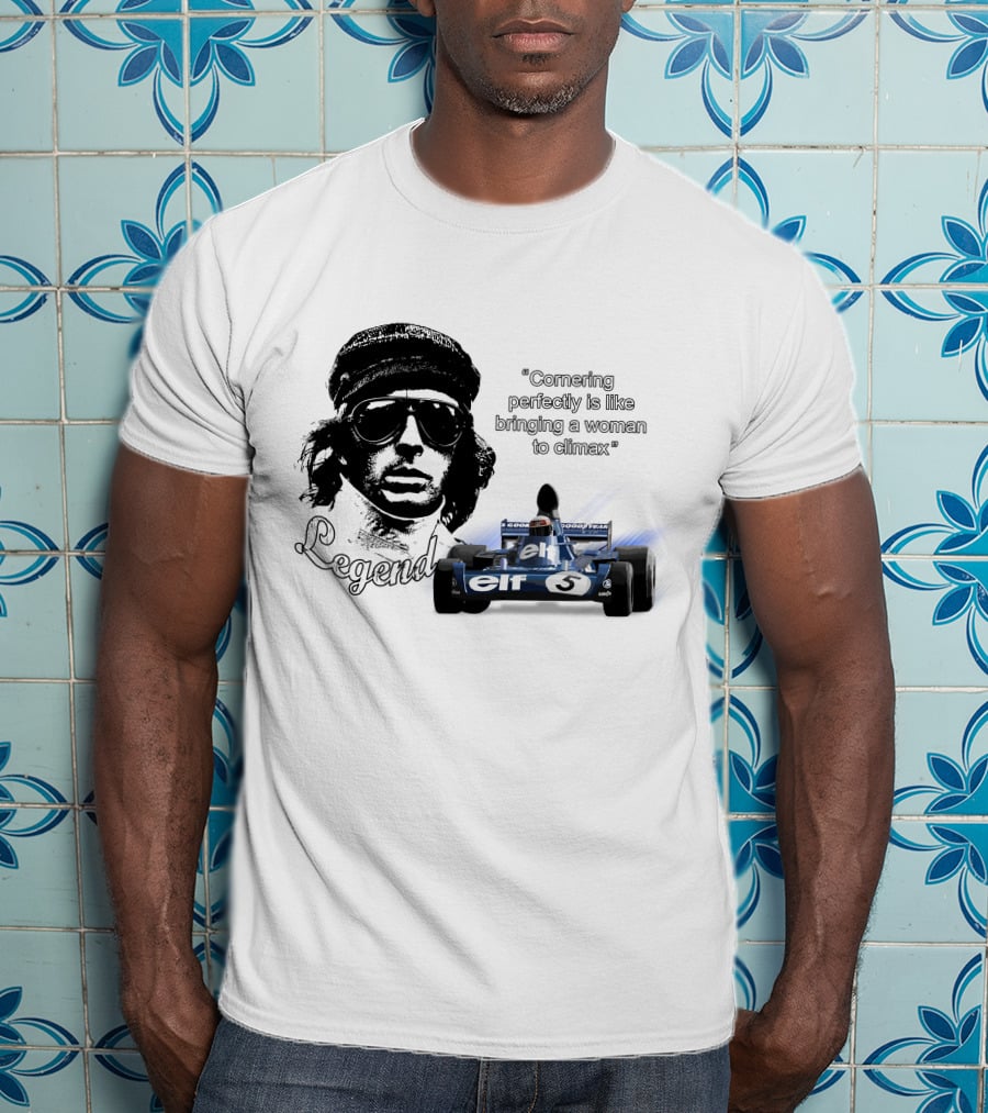 Jackie Stewart Cornering Perfectly Legend T-Shirt