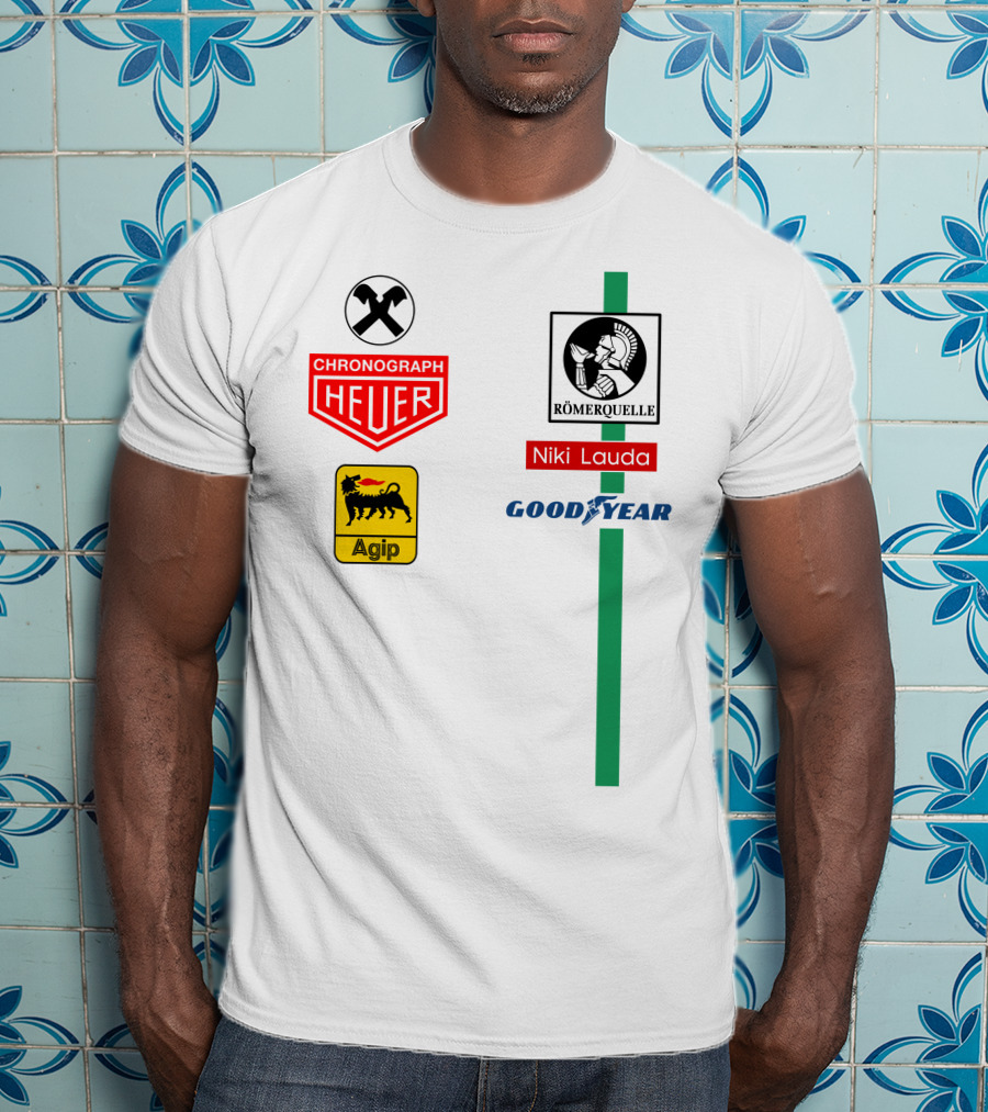Heuer Chronograph Agip Römerquelle Niki Lauda Goodyear T-Shirt