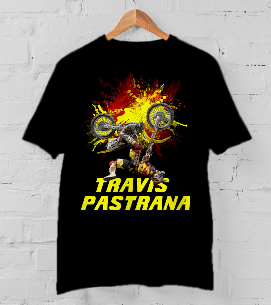 TRAVIS PASTRANA Freestyle Motocross Stunt Action T-Shirt