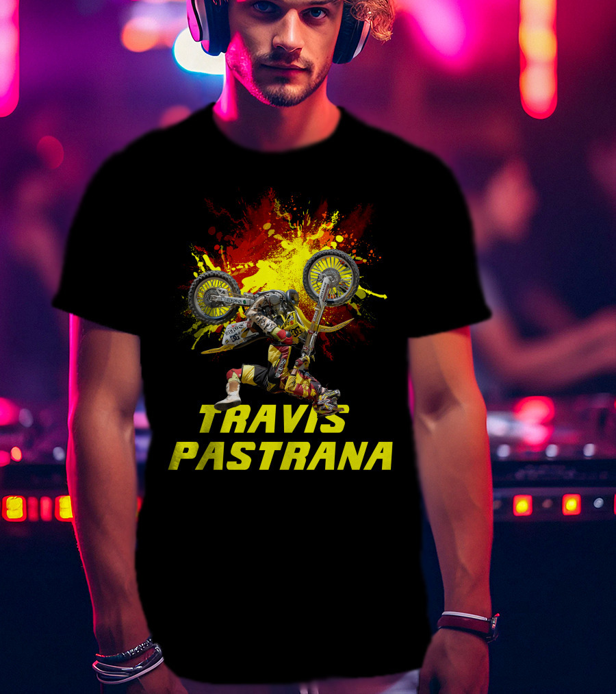 TRAVIS PASTRANA Freestyle Motocross Stunt Action T-Shirt