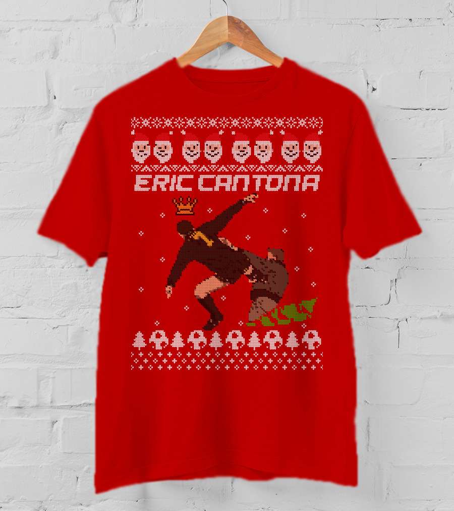 Eric Cantona Iconic Jump Festive T-Shirt