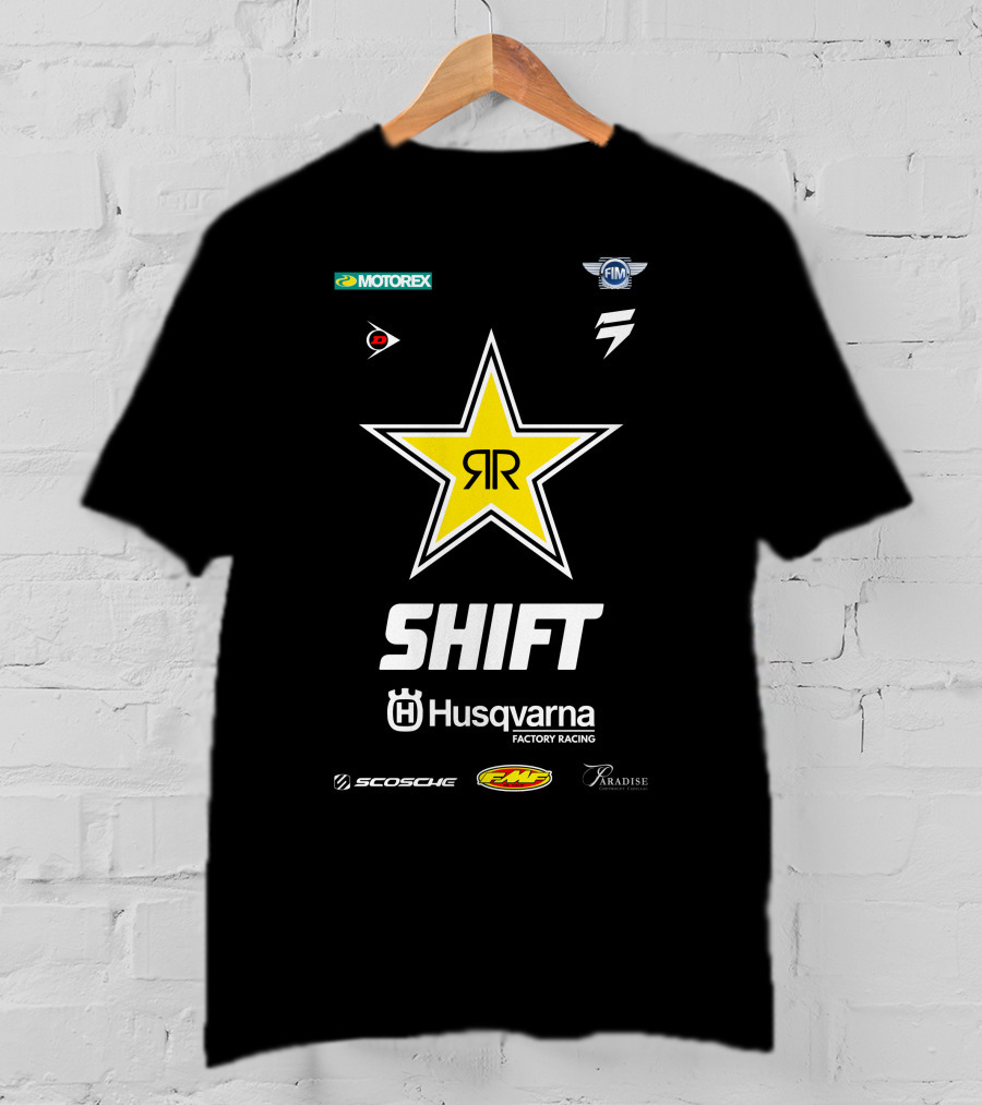 MOTOREX FIM SHIFT Husqvarna Factory Racing Scosche FMF Paradise RR Star T-Shirt