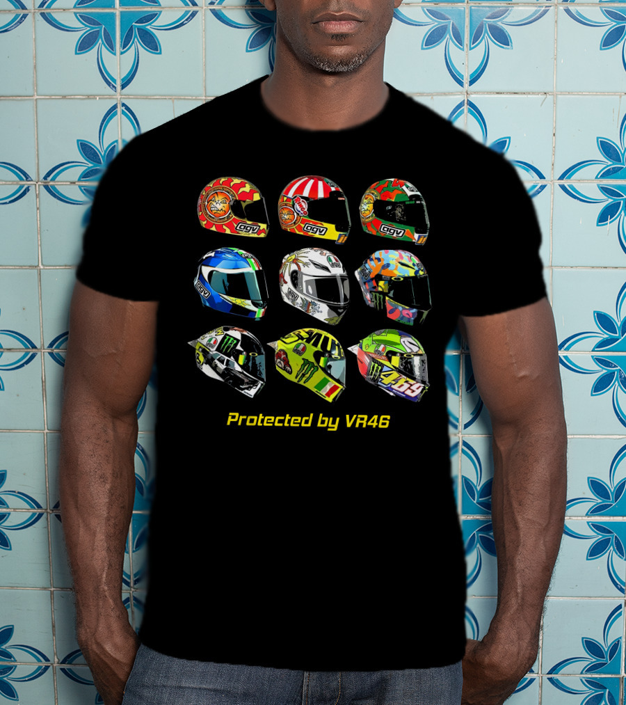 Protected By VR46 AGV Helmets Collection T-Shirt