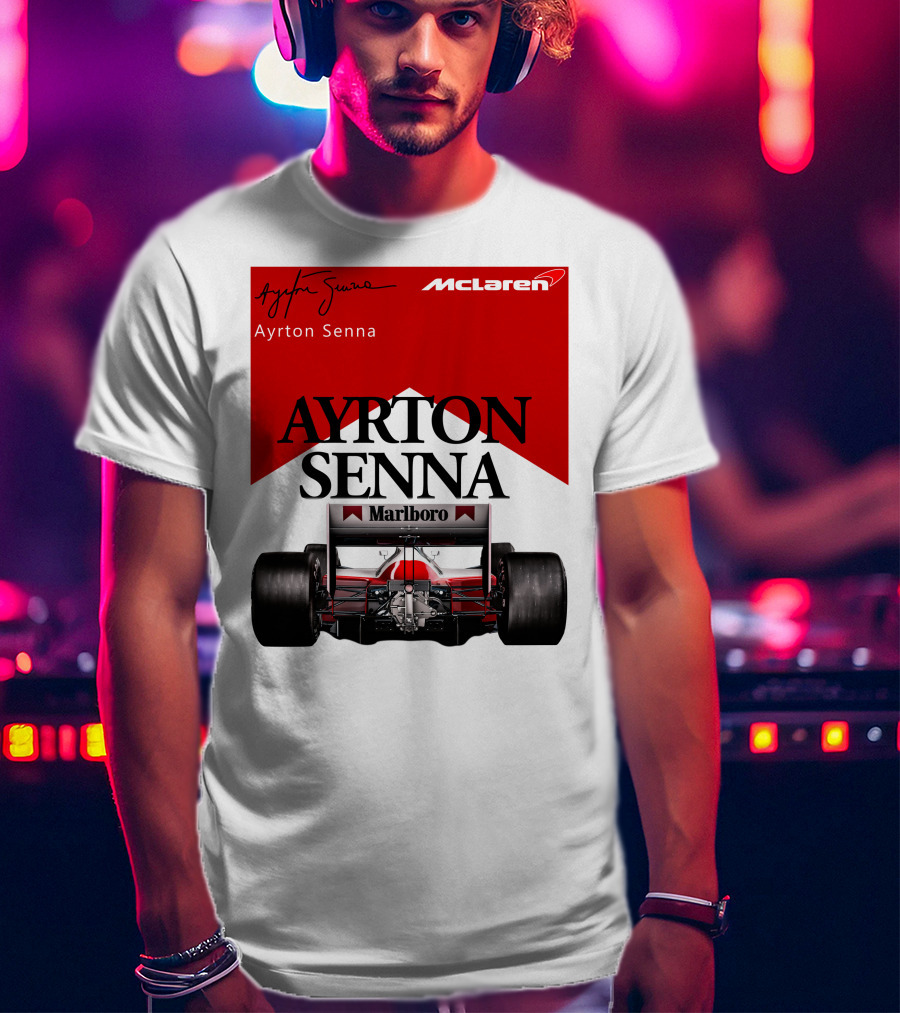 Ayrton Senna McLaren Marlboro Racing Team T-Shirt