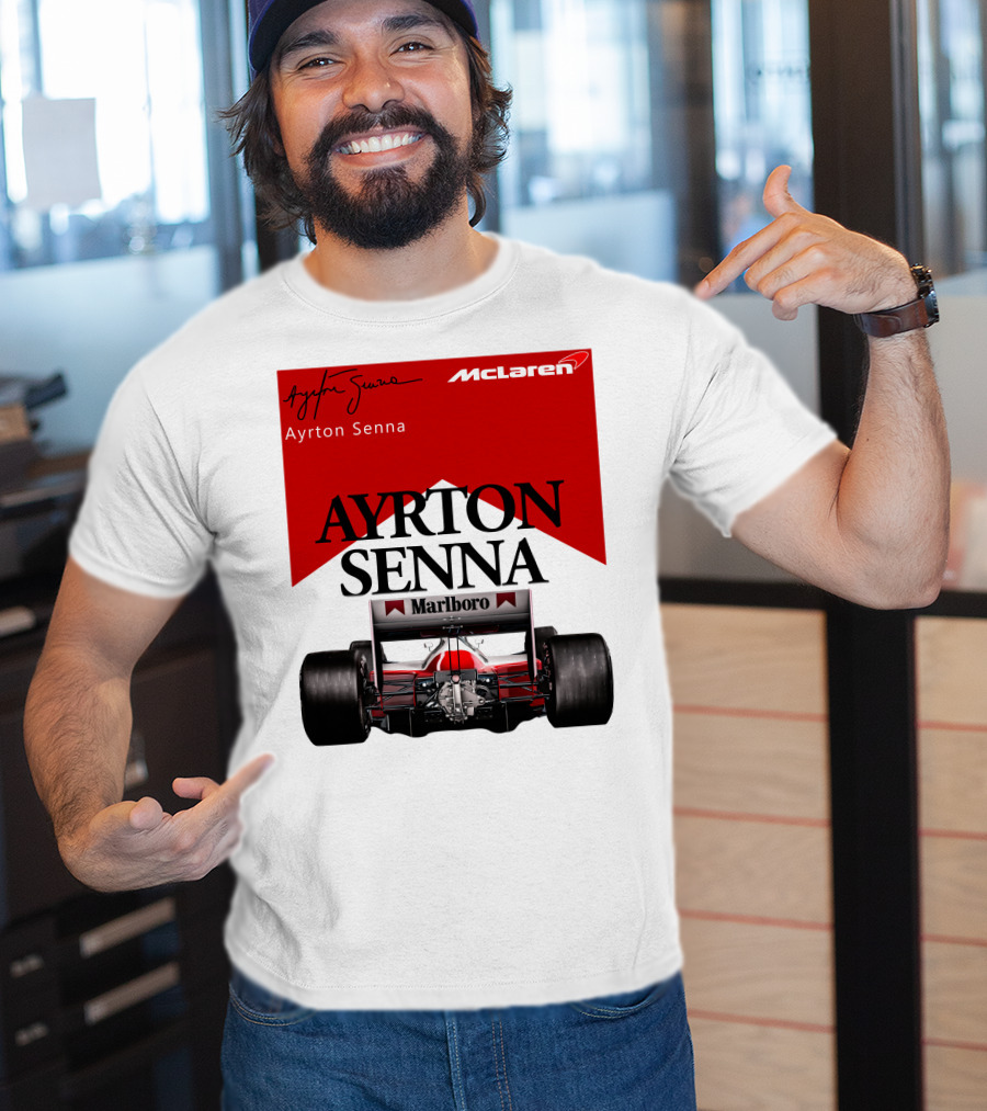 Ayrton Senna McLaren Marlboro Racing Team T-Shirt