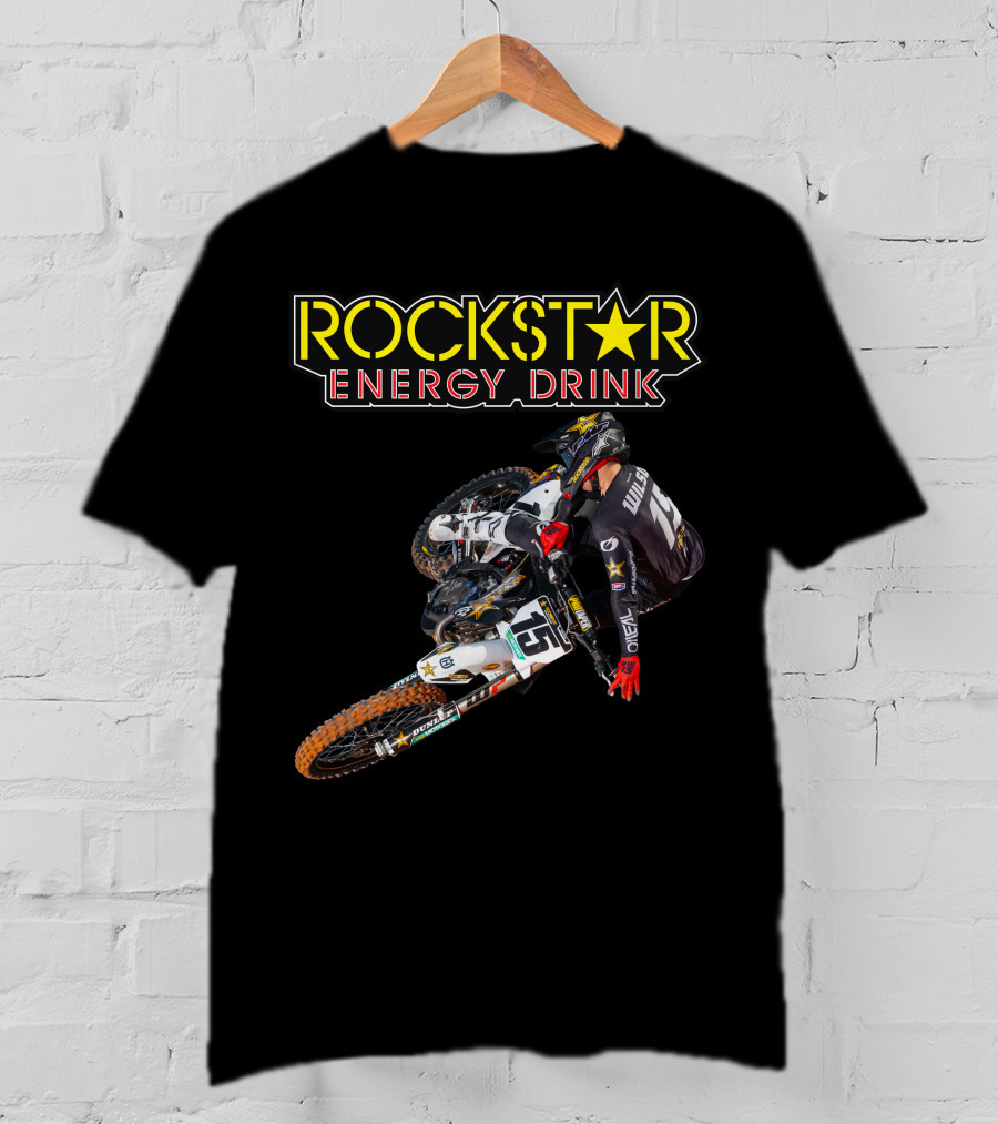 Dean Wilson 15 Rockstar Energy Drink Motocross Racing Team T-Shirt