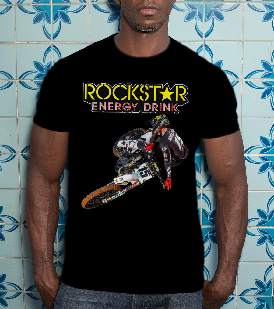Dean Wilson 15 Rockstar Energy Drink Motocross Racing Team T-Shirt