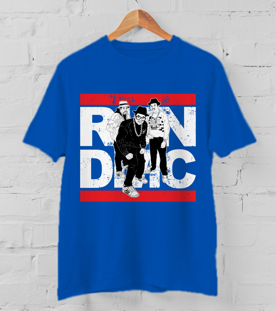 Run DMC 53 Hip Hop Legends Graphic Red Stripes T-Shirt