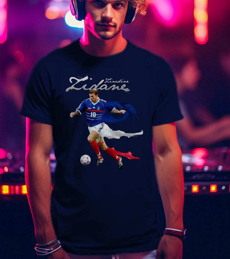 Zinedine Zidane Iconic Number 10 Football Legend T-Shirt
