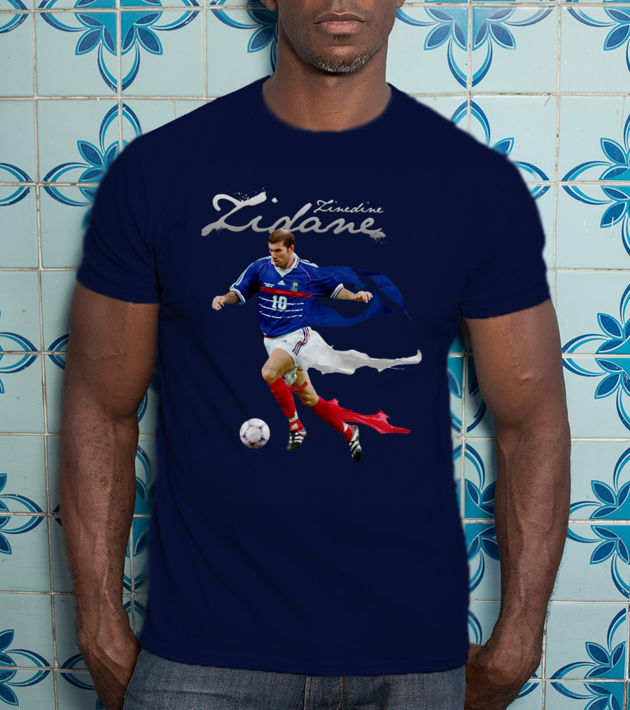 Zinedine Zidane Iconic Number 10 Football Legend T-Shirt
