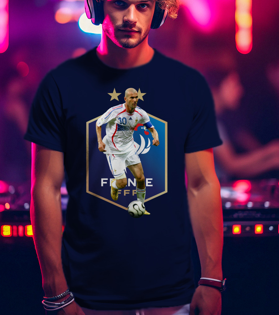 Zidane France FFF Soccer Icon Stars T-Shirt