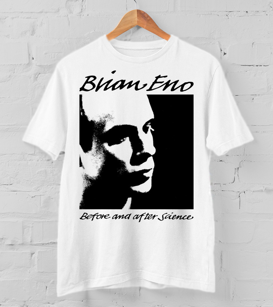 Brian Eno Before And After Science Album Face Black And White Profile T-Shirt