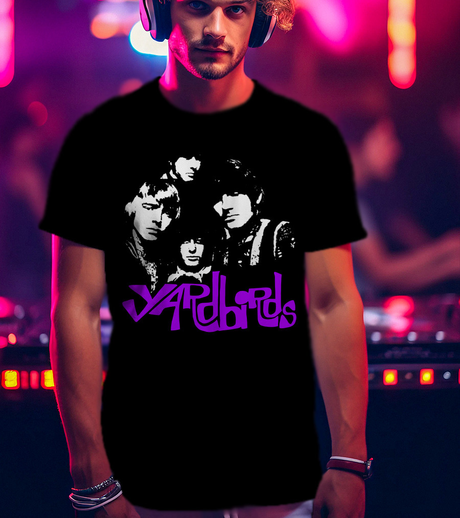 Yardbirds Psychedelic Text T-Shirt
