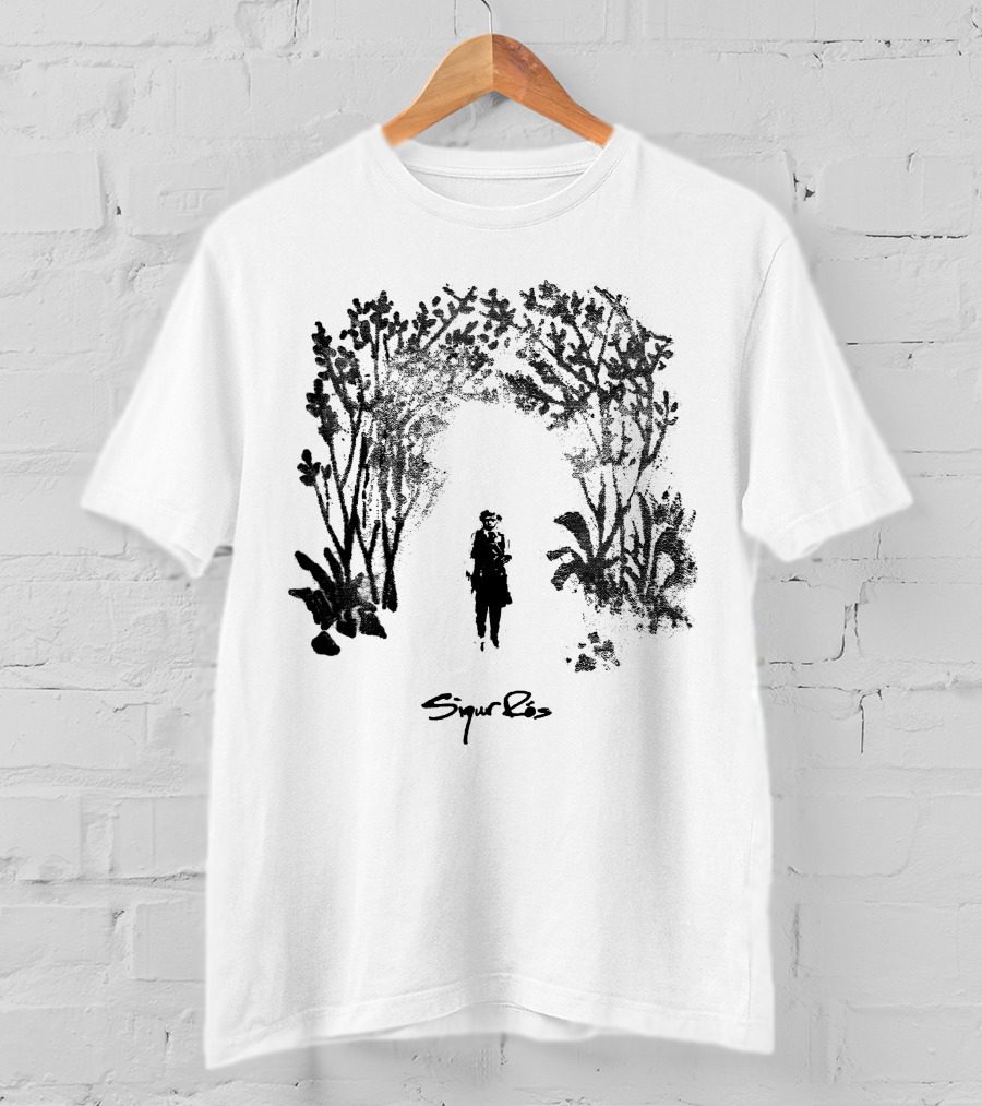 Sigur Ros Black And White Nature Silhouette With Figure T-Shirt