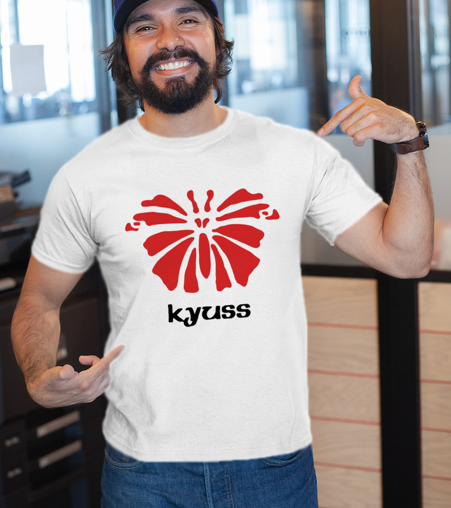 Kyuss Vintage Logo Red Flower T-Shirt