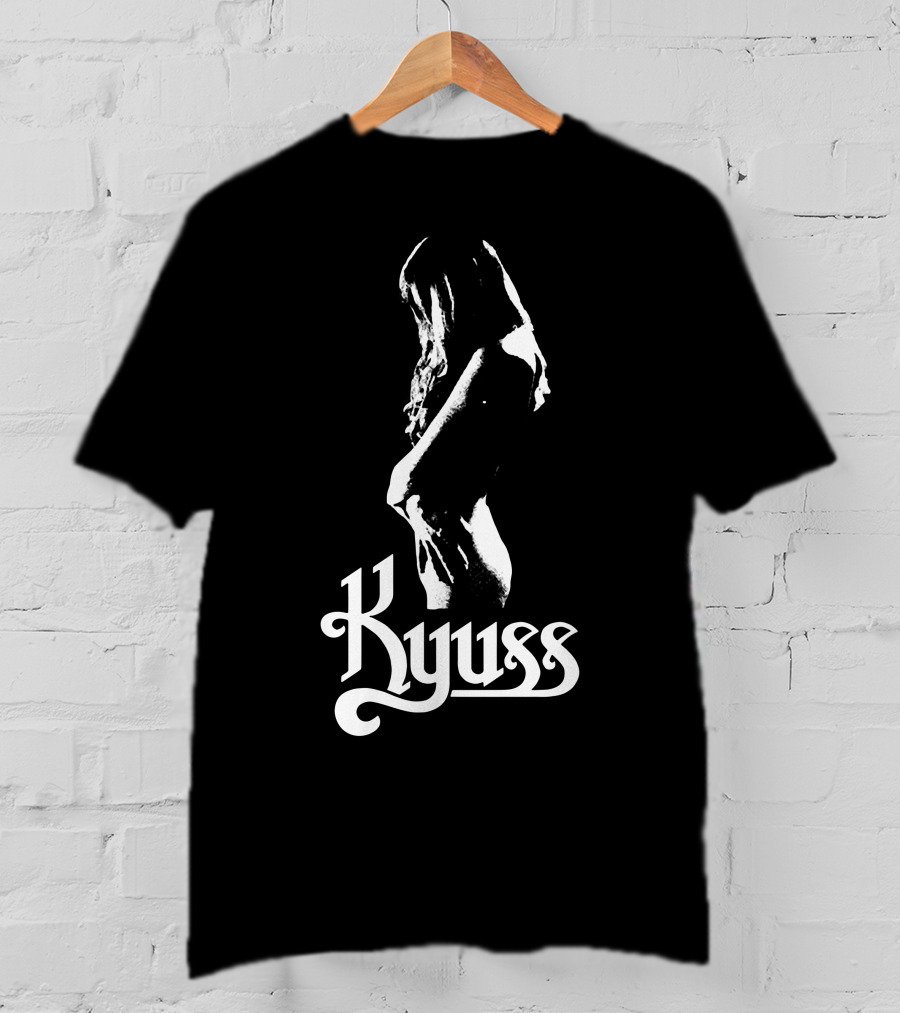 Kyuss Music Band Vintage A Girl Monochrome T-Shirt