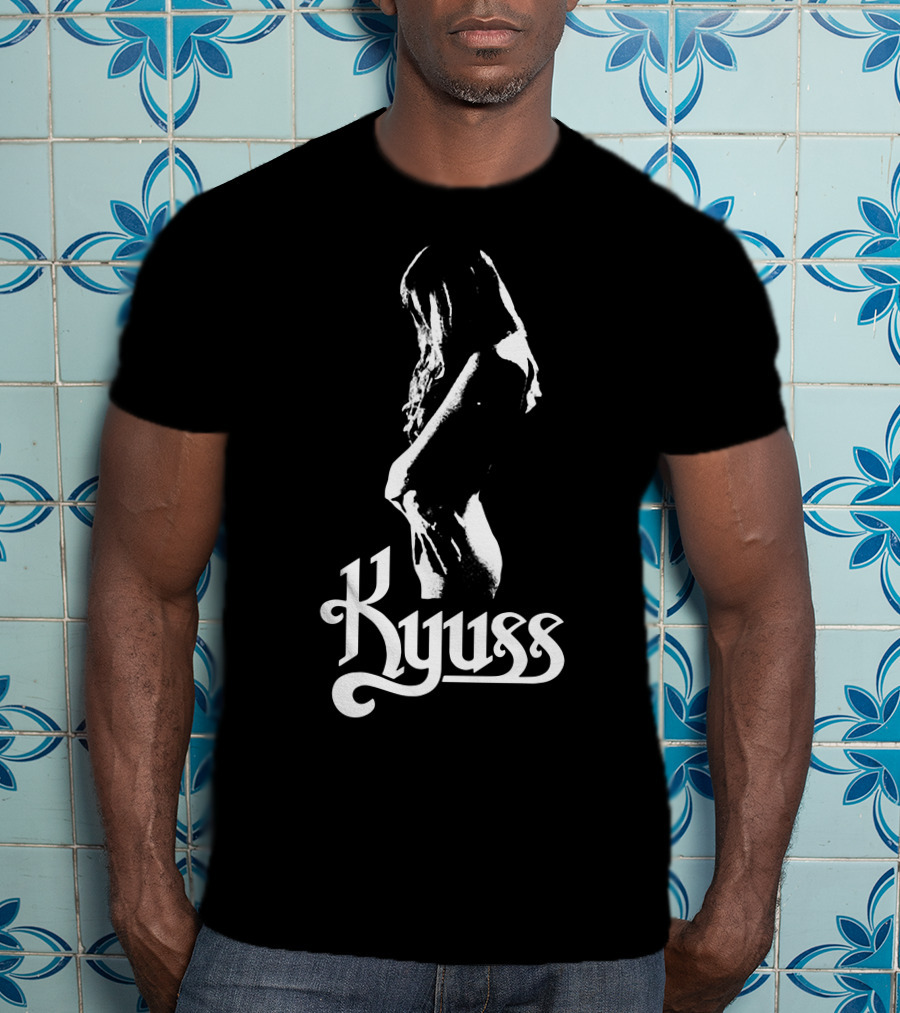 Kyuss Music Band Vintage A Girl Monochrome T-Shirt