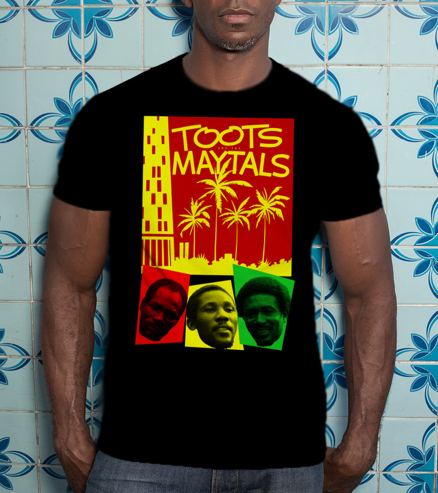 Toots And The Maytals Palm Trees And Faces In Red Yellow Green T-Shirt