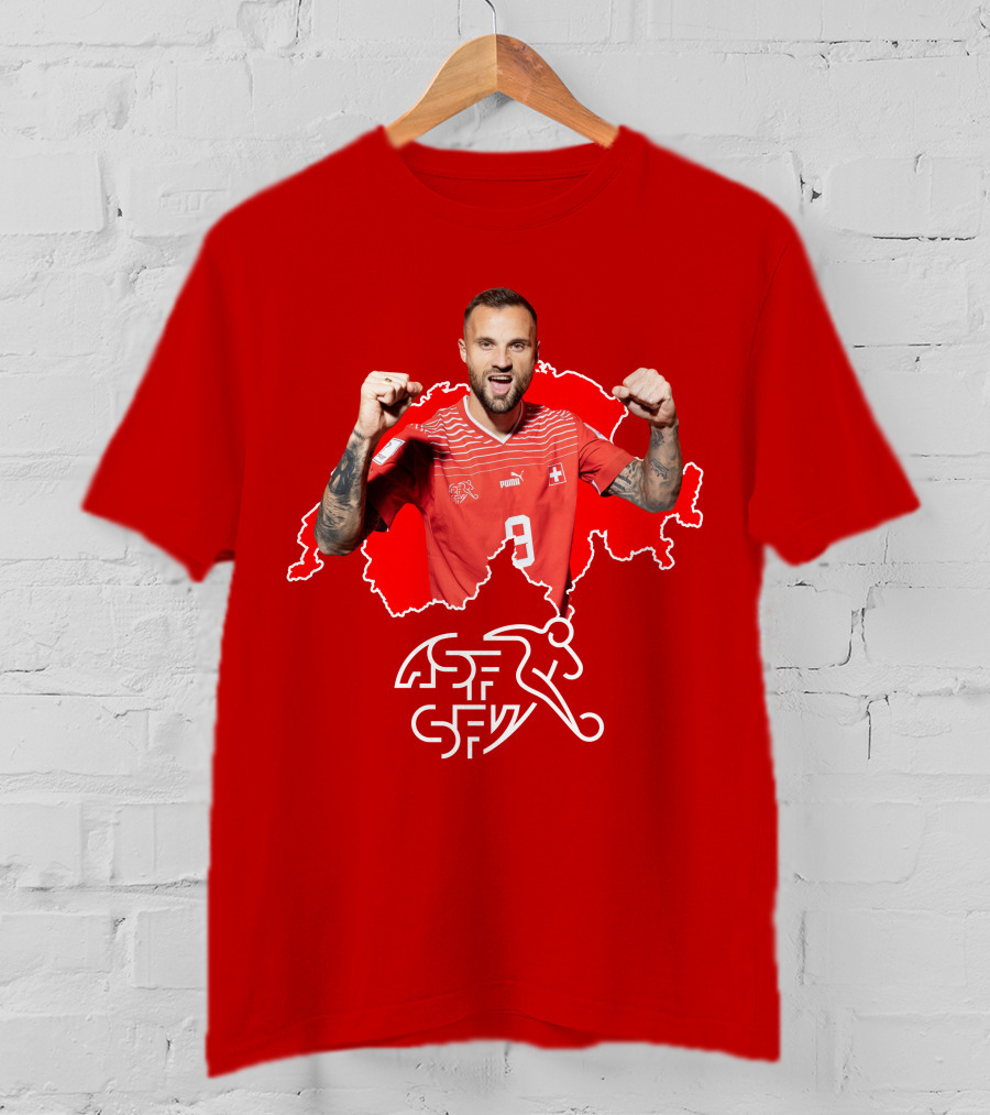 Haris Seferovic Switzerland Football Jersey Number 9 T-Shirt
