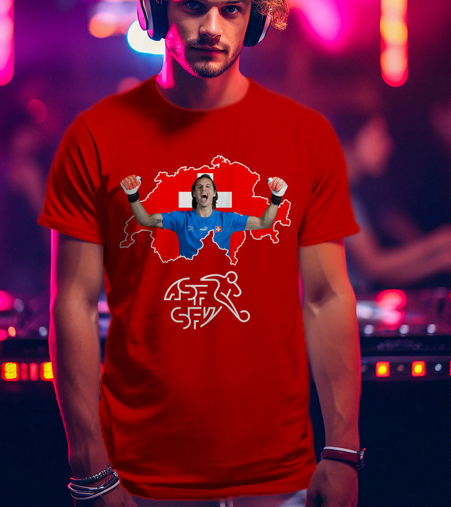 Yann Sommer Swiss Football Goalkeeper Celebration Map T-Shirt