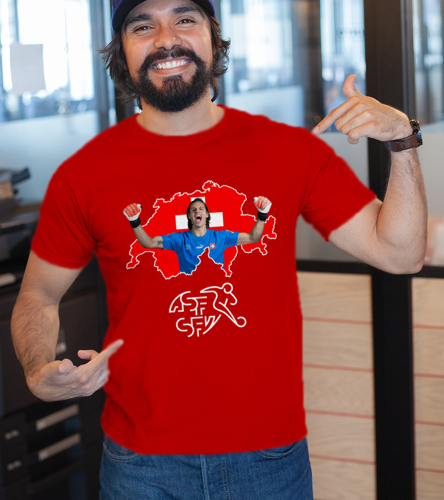 Yann Sommer Swiss Football Goalkeeper Celebration Map T-Shirt