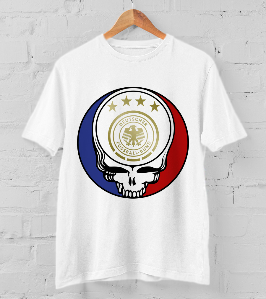 Germany Football Team Deutscher Fussball-Bund Grateful Dead Skull T-Shirt
