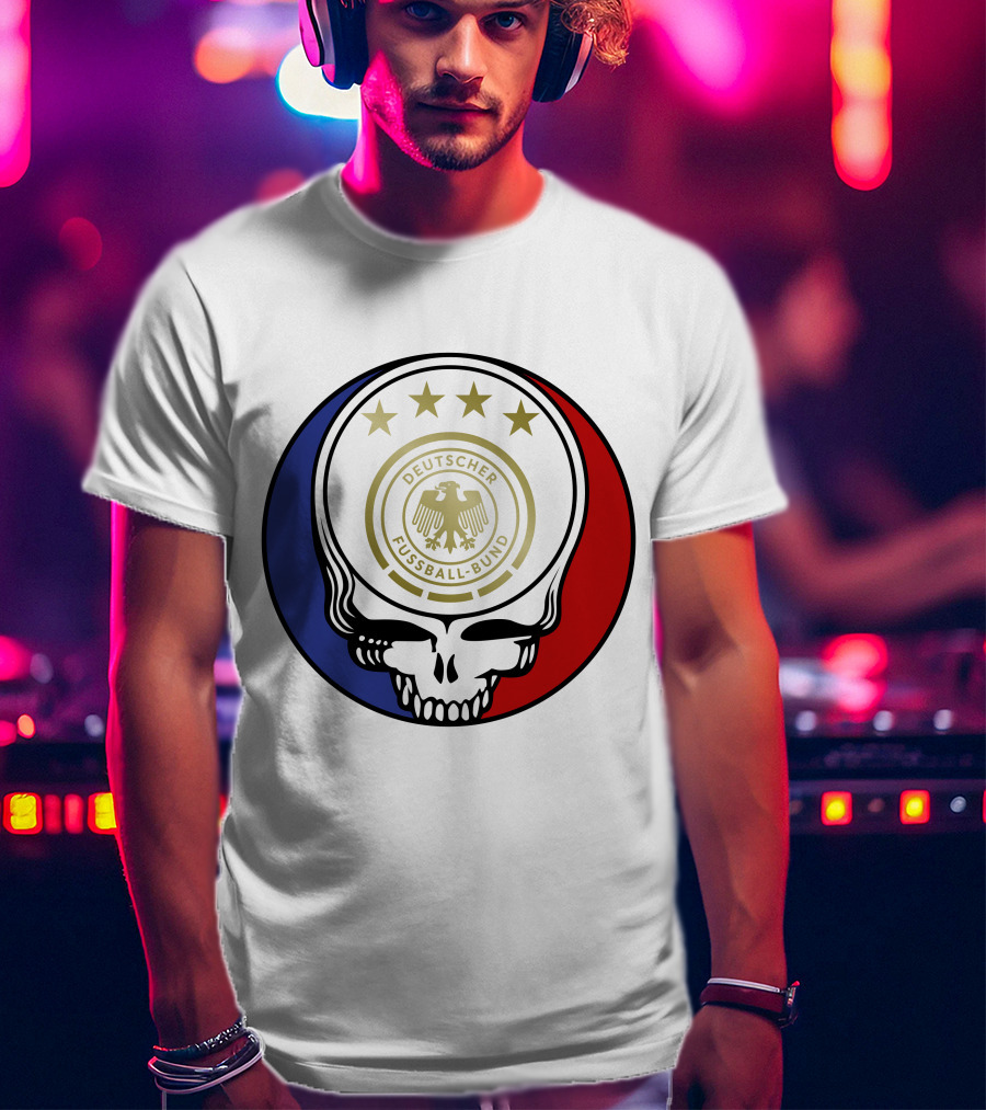 Germany Football Team Deutscher Fussball-Bund Grateful Dead Skull T-Shirt