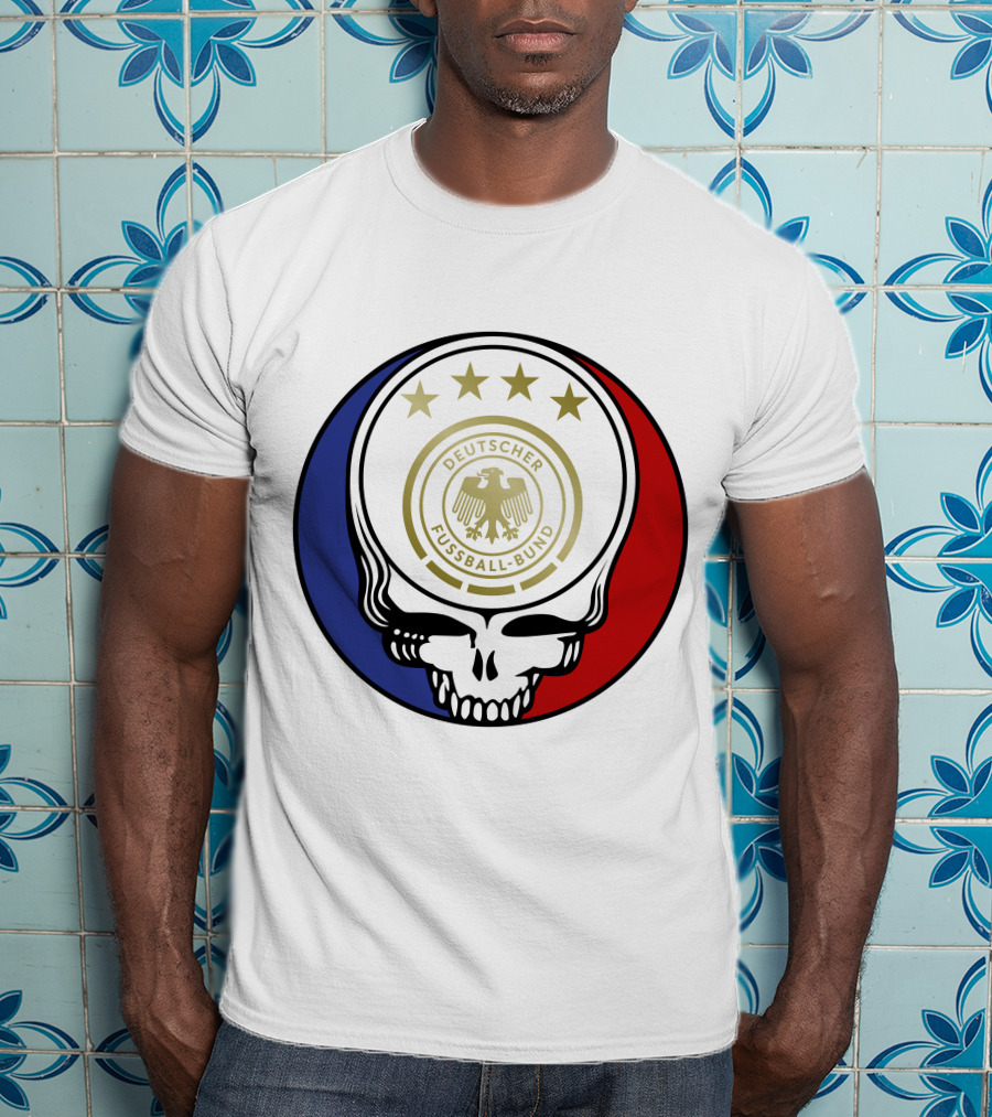 Germany Football Team Deutscher Fussball-Bund Grateful Dead Skull T-Shirt
