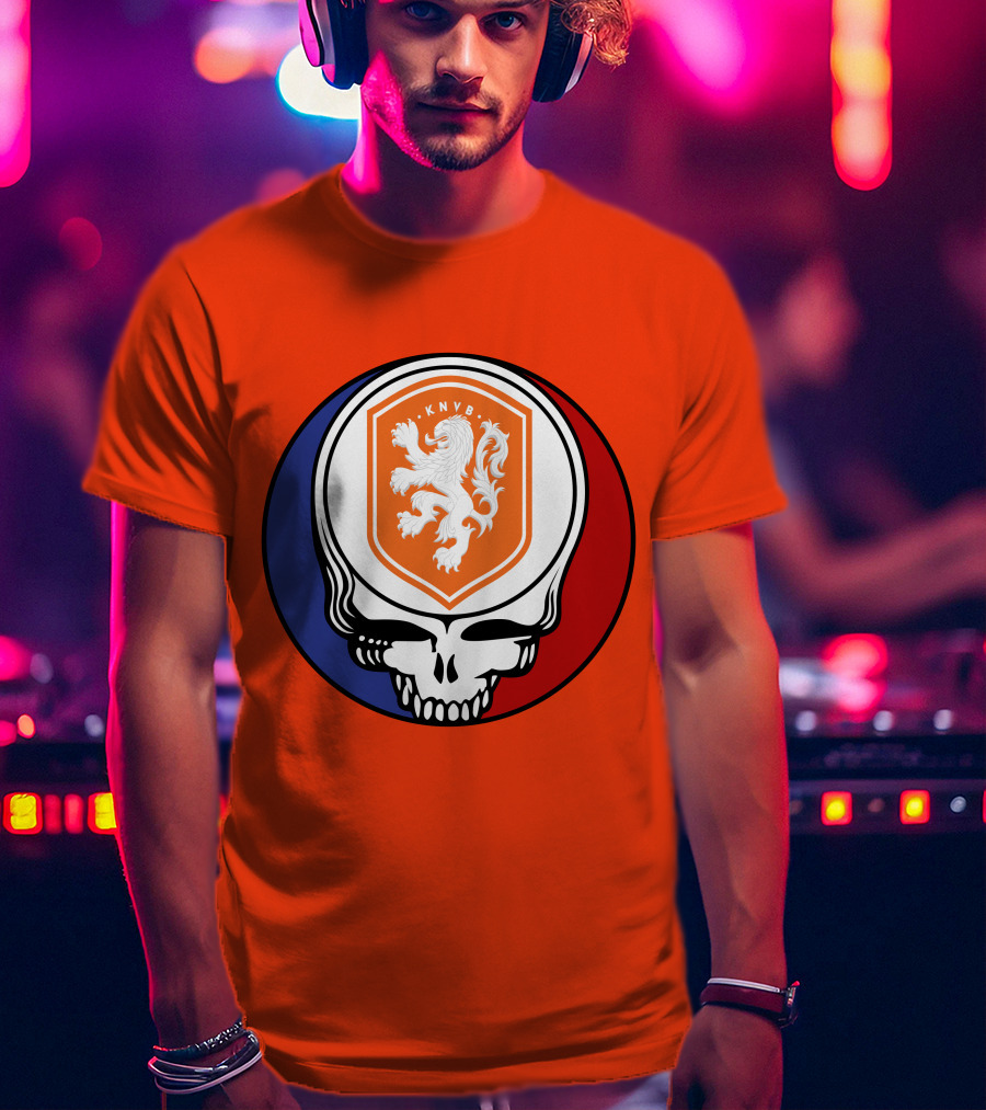 Netherland National Football Team KNVB Grateful Dead Skull T-Shirt