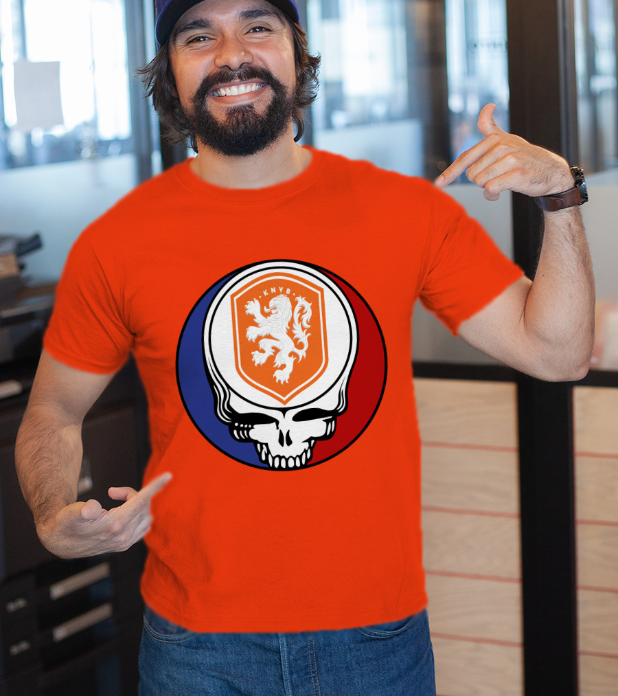 Netherland National Football Team KNVB Grateful Dead Skull T-Shirt