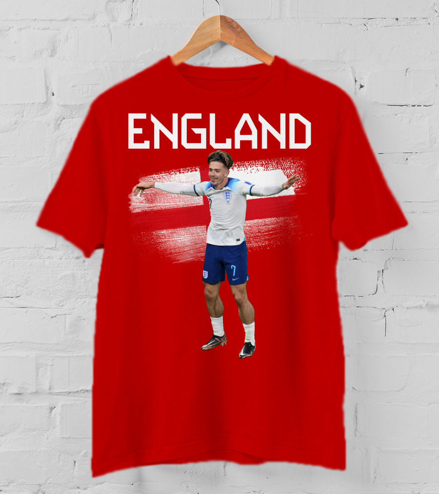 Jack Grealish England Soccer Celebration St George's Cross T-Shirt