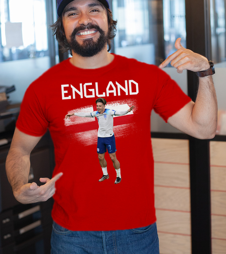 Jack Grealish England Soccer Celebration St George's Cross T-Shirt