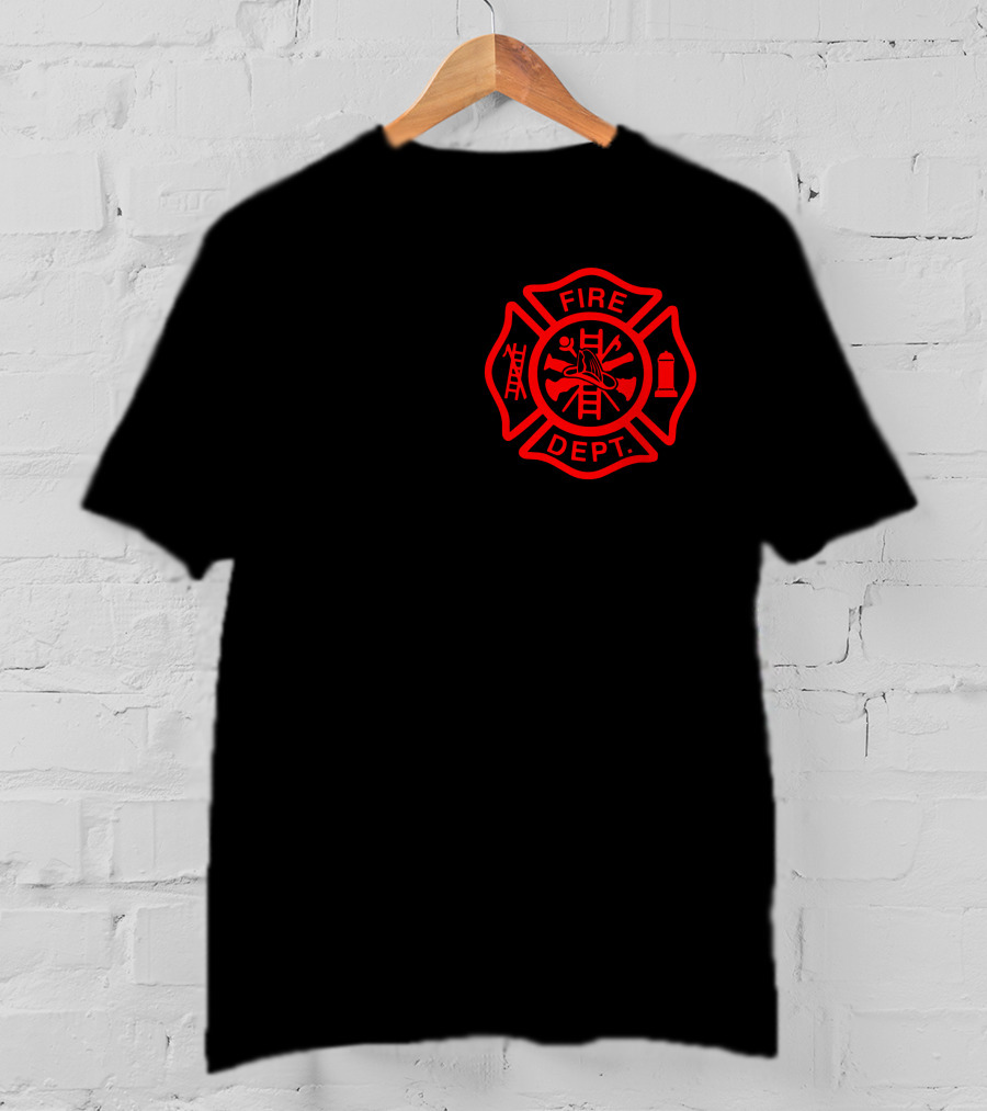 There Is A Her In Brotherhood Fire Dept Maltese Cross T-Shirt