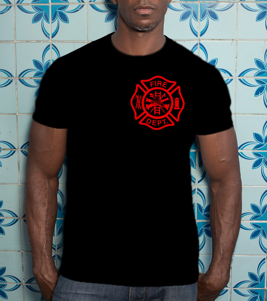 There Is A Her In Brotherhood Fire Dept Maltese Cross T-Shirt
