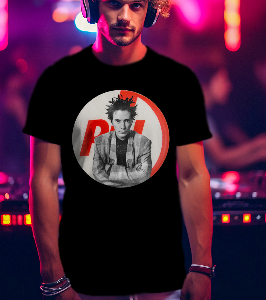 Public Image Ltd PiL John Lydon Button Style Plaid Jacket T-Shirt