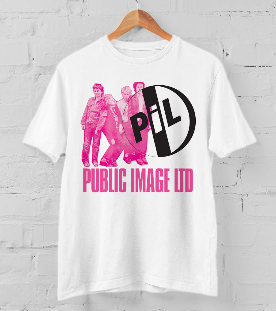Public Image Ltd PiL Band Logo Pink T-Shirt
