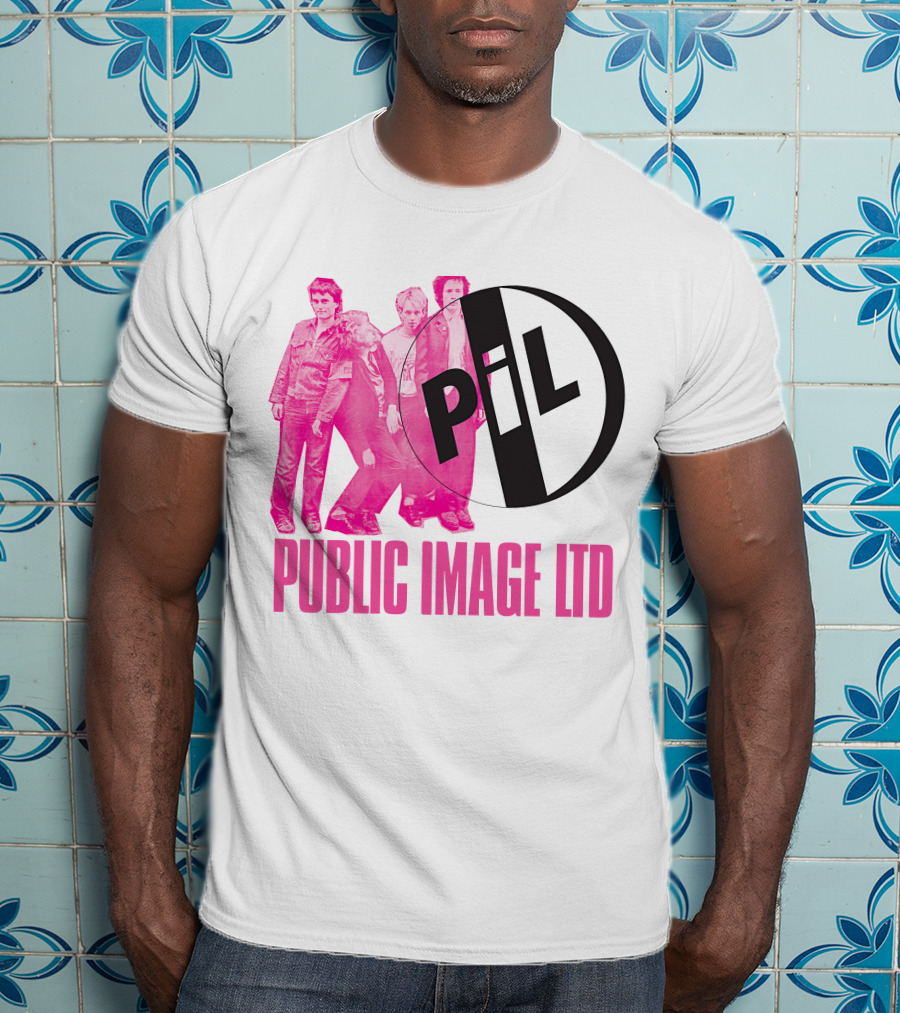 Public Image Ltd PiL Band Logo Pink T-Shirt