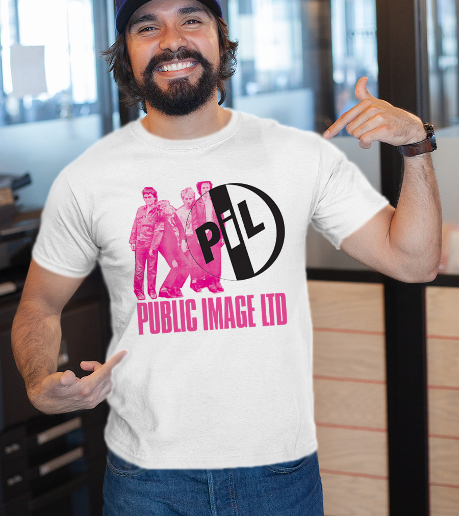 Public Image Ltd PiL Band Logo Pink T-Shirt