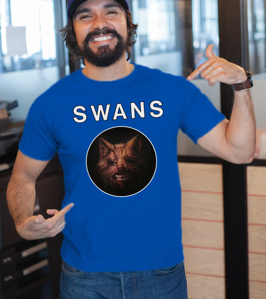 SWANS Ferocious Feline Face T-Shirt