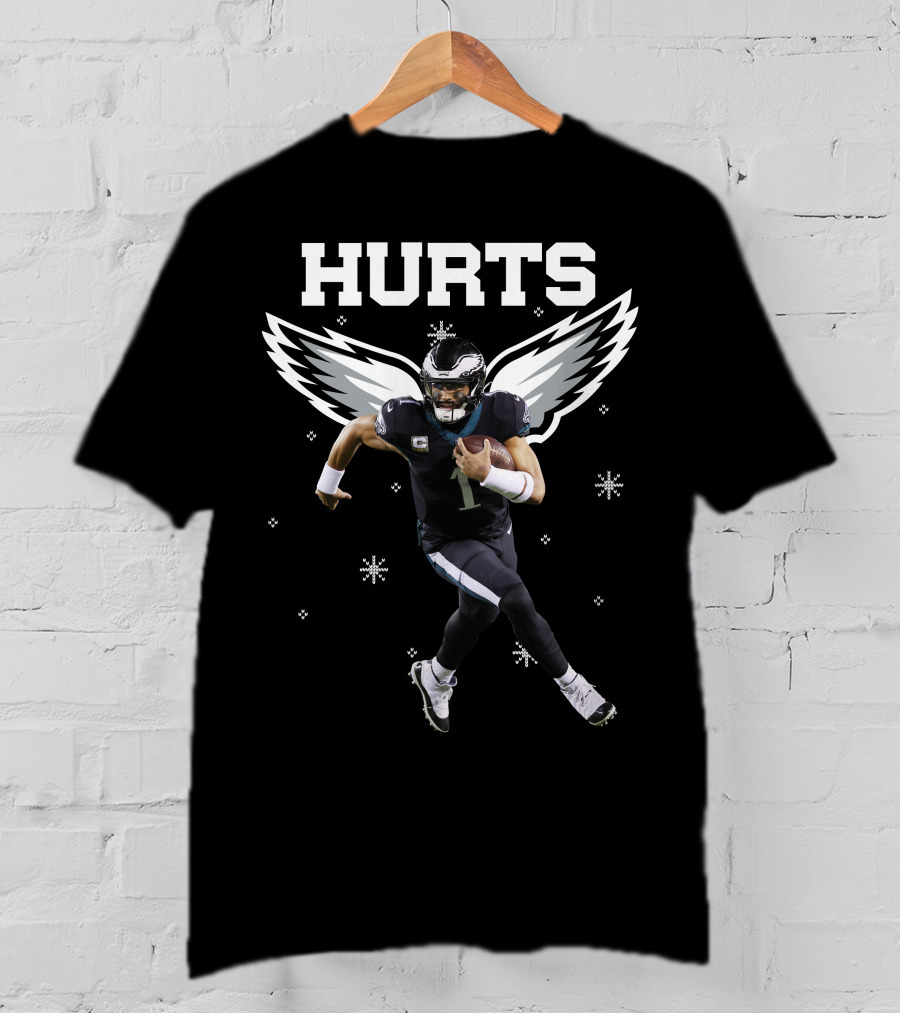 Jalen Hurts Eagles Wings Christmas T-Shirt