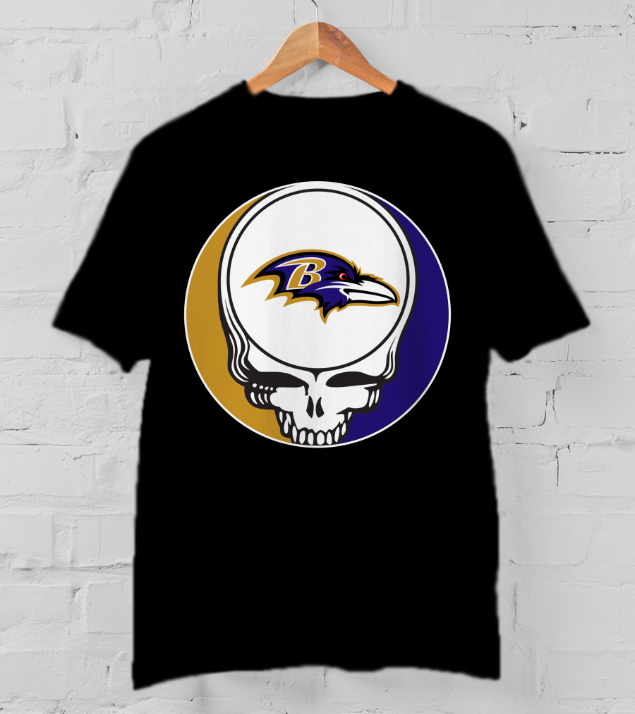 Baltimore Ravens Skull T-Shirt