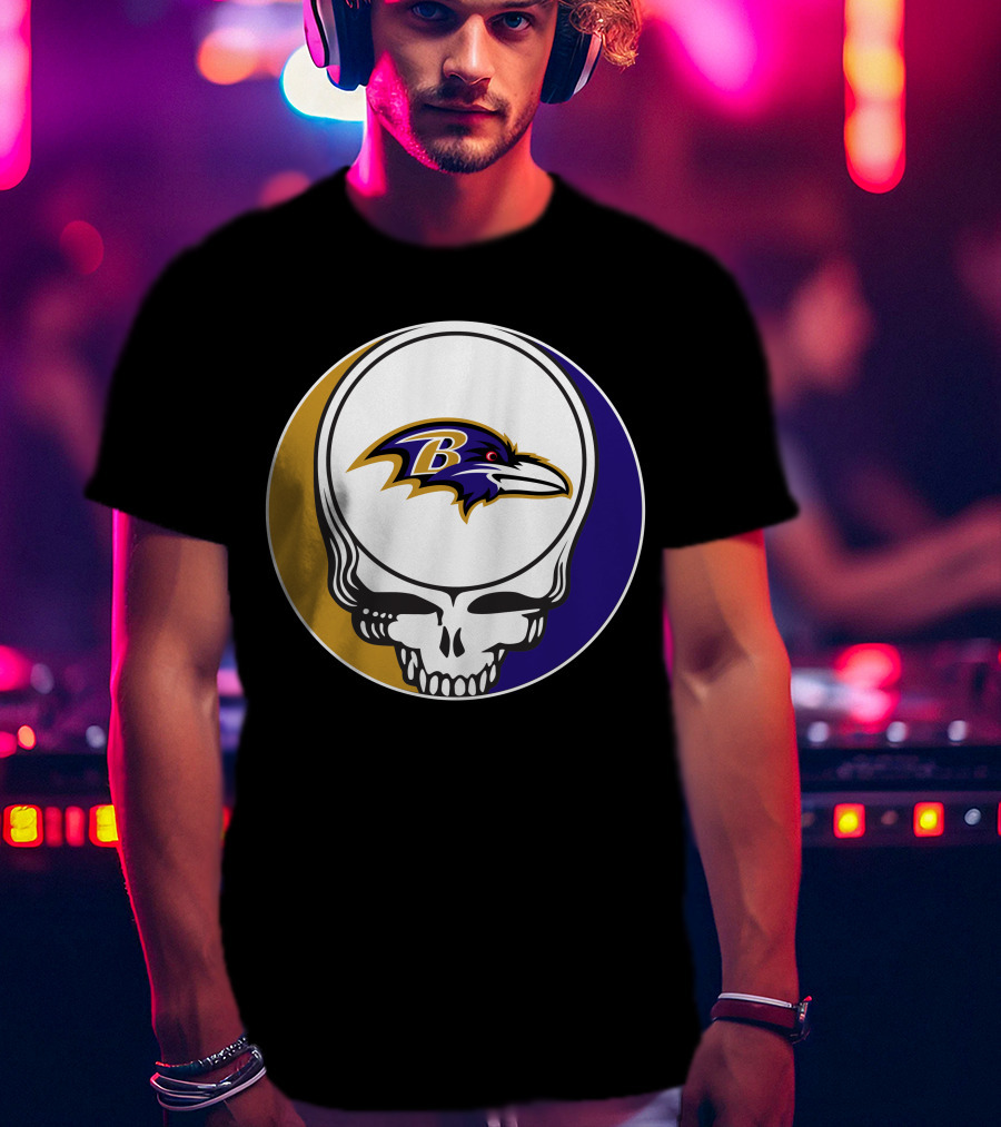 Baltimore Ravens Skull T-Shirt